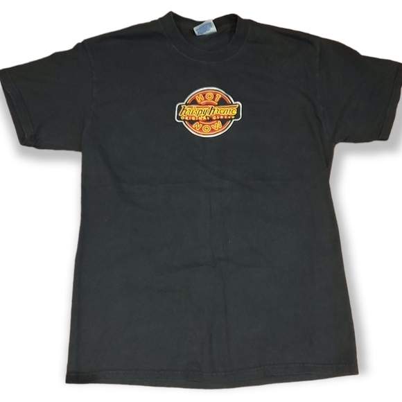 🍩 Krispy Kreme “Hot Now” Original Glazed Black Work Tee M Unisex - Picture 1 of 9